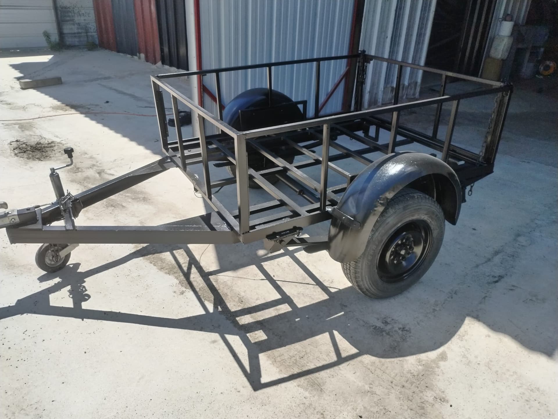 Remorque après sablage